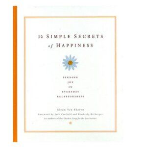 12 Simple Secrets of Happiness – White & Orange Inspirational Coffee Table Book